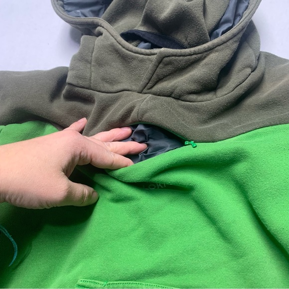 Loki All-Tech hoodie Sweatshirt built in mittens/face cover Marvel Green size 7 - Picture 4 of 12